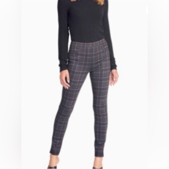 Anthropologie Sanctuary Plaid Pants Blue and Gray Women's - Picture 5 of 13